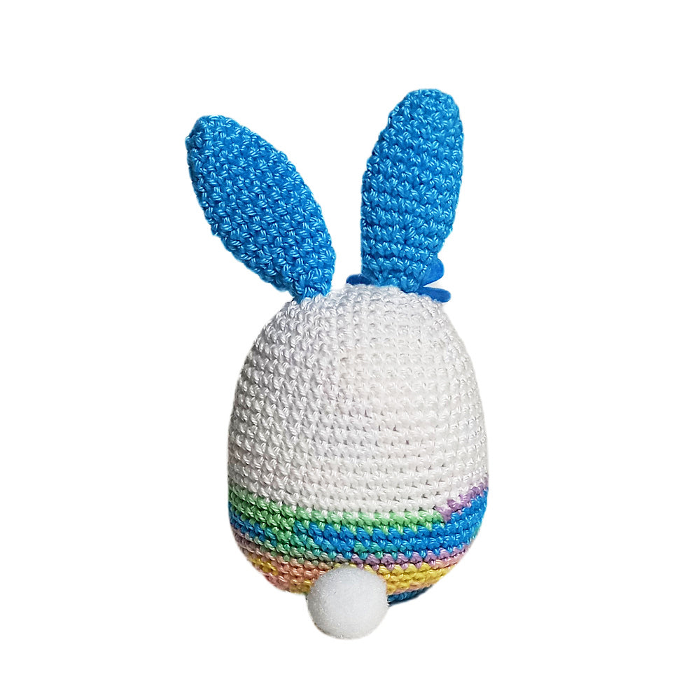 Amigurumi Coniglio con orecchie turchesi ad uncinetto 9x14 cm