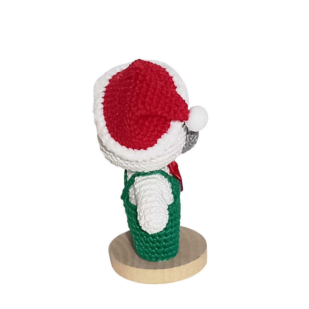 Amigurumi Orsetto di Natale con cappello ad uncinetto 8x12 cm