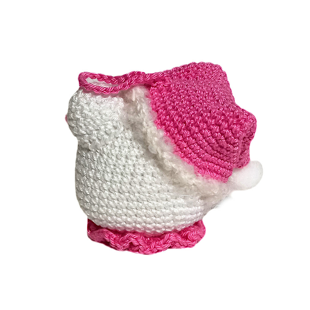 Amigurumi Palla di Natale Hello Kitty rosa ad uncinetto 9 cm