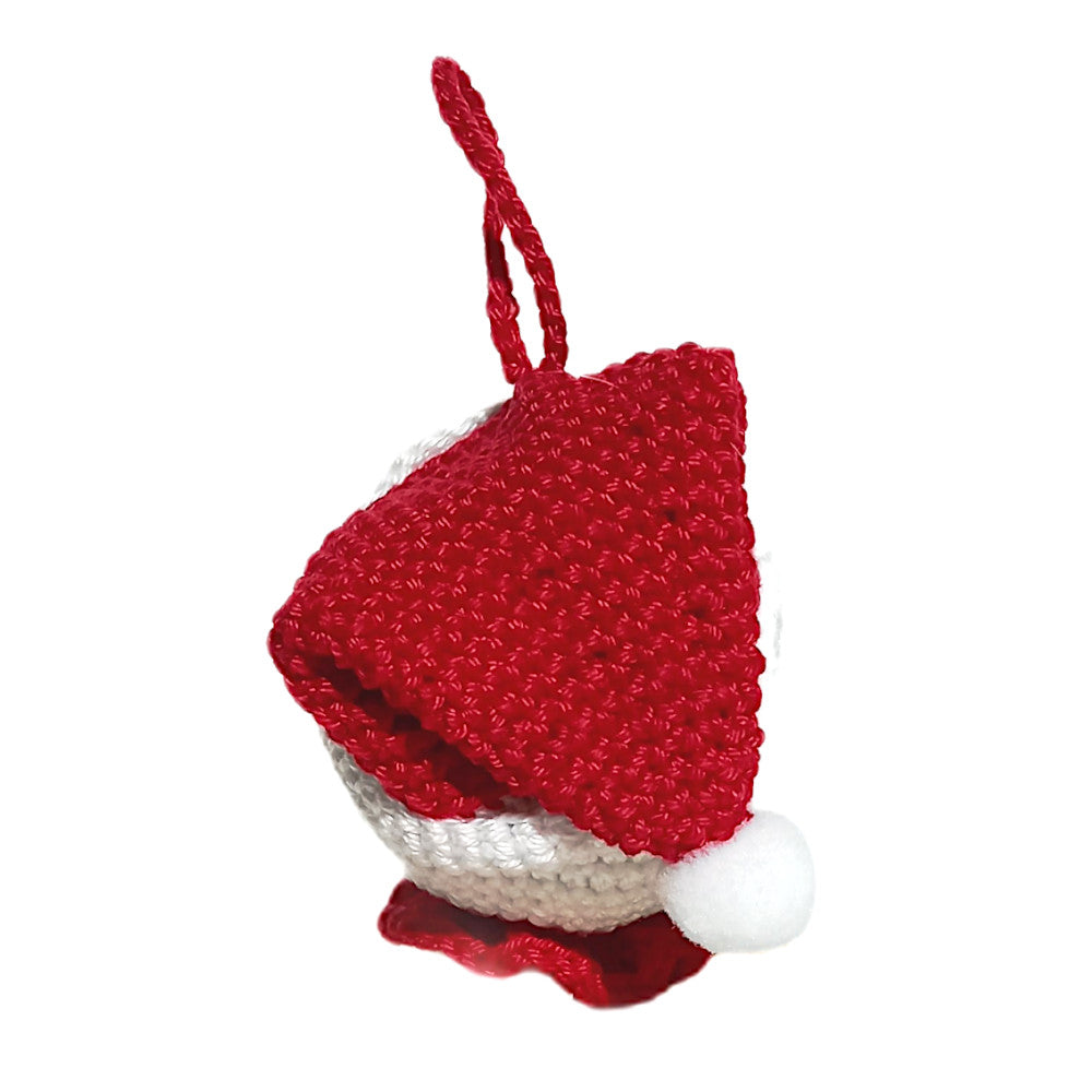 Amigurumi Palla di Natale Hello Kitty rossa ad uncinetto 9 cm
