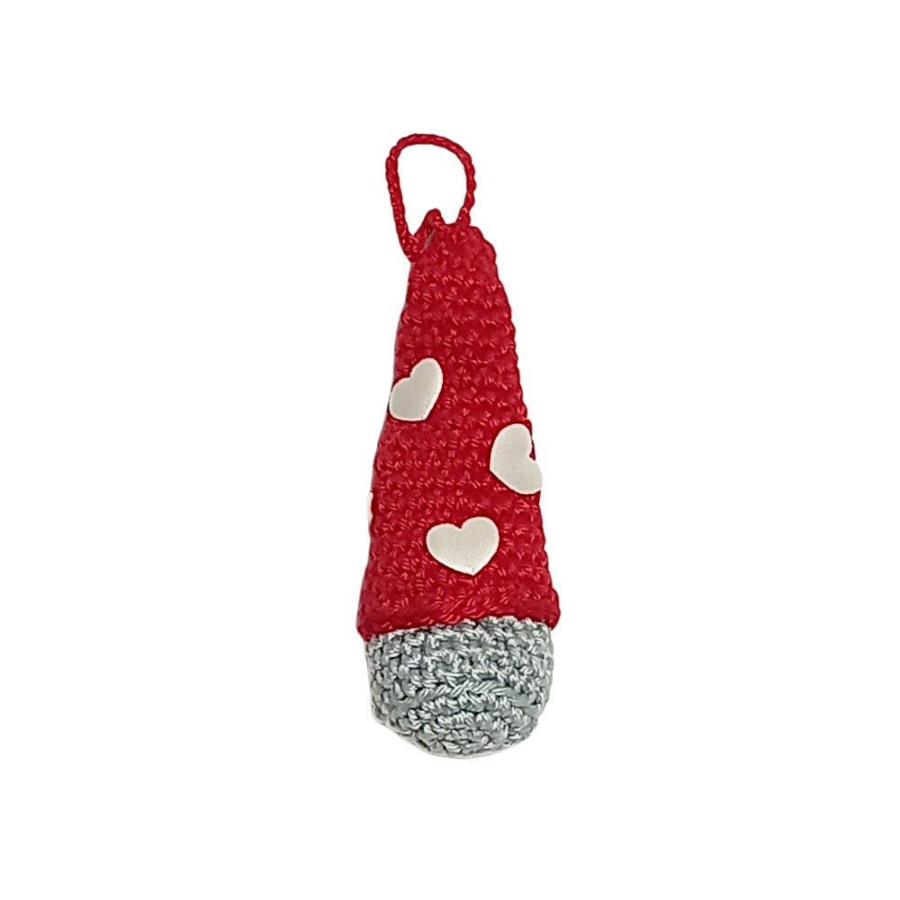 Amigurumi gnomo Babbo Natale ad uncinetto 4.5x10 cm