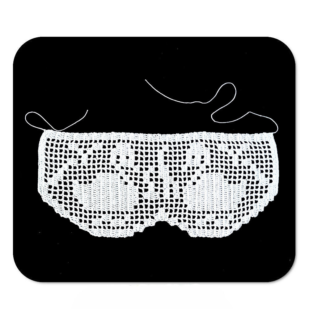 Bordo filet bianco con cigni ad uncinetto 11 cm x 50 cm