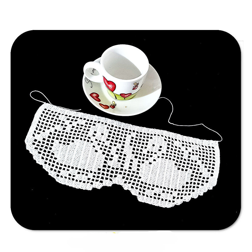 Bordo filet bianco con cigni ad uncinetto 11 cm x 50 cm