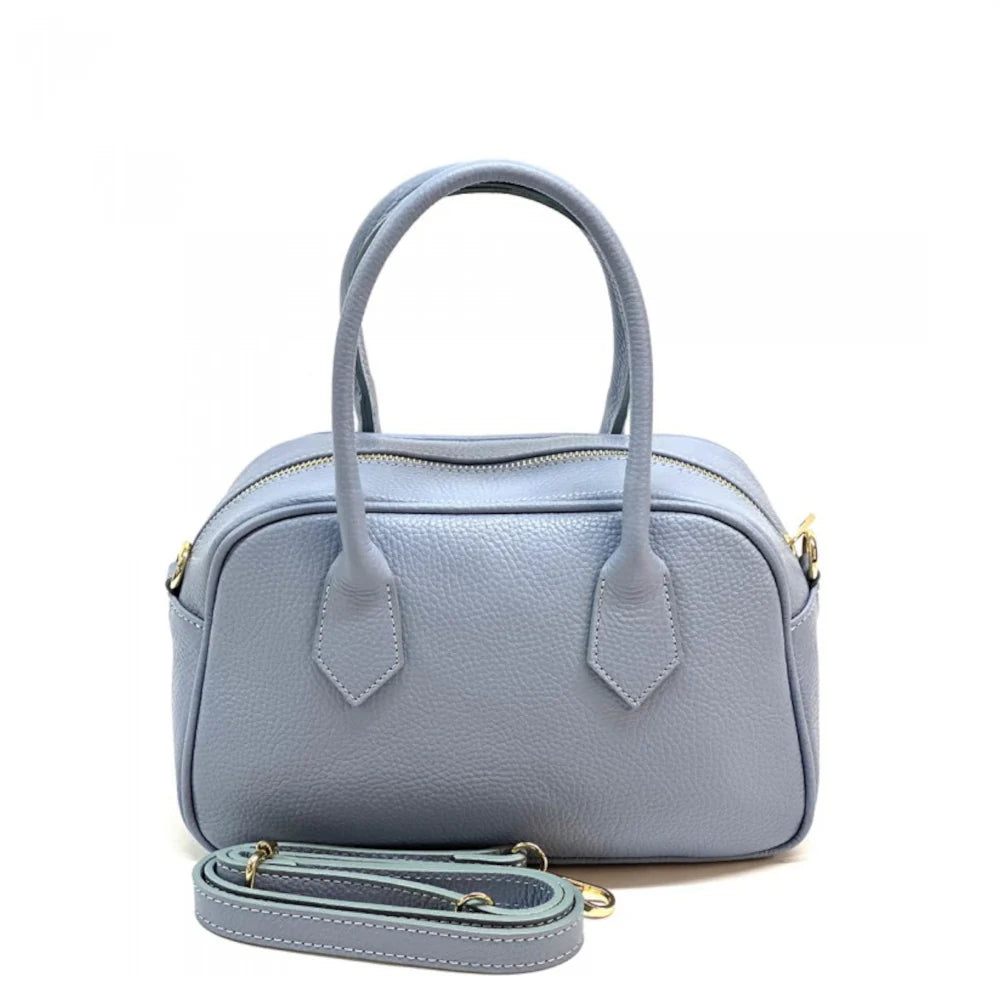 Borsa da donna Celeste a mano in vera pelle 27x12x17 cm - Bella Vita