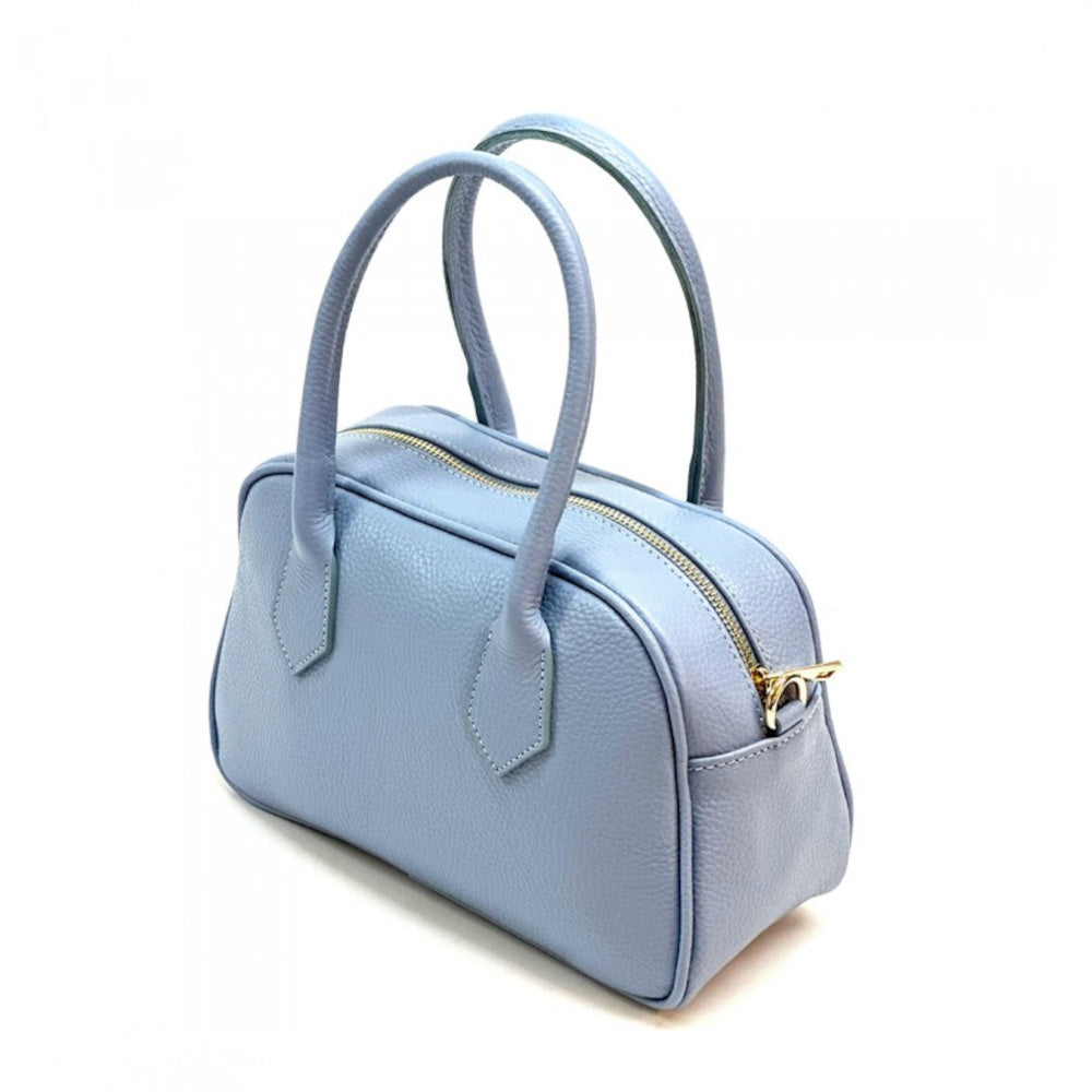 Borsa da donna Celeste a mano in vera pelle 27x12x17 cm - Bella Vita