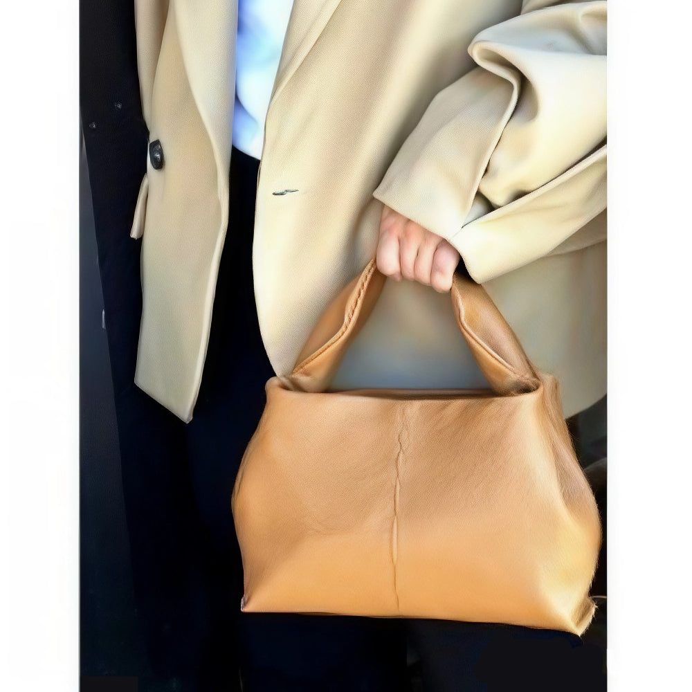 Borsa da donna Cuoio Scuro a mano in pelle 27x10x18 cm Lucea