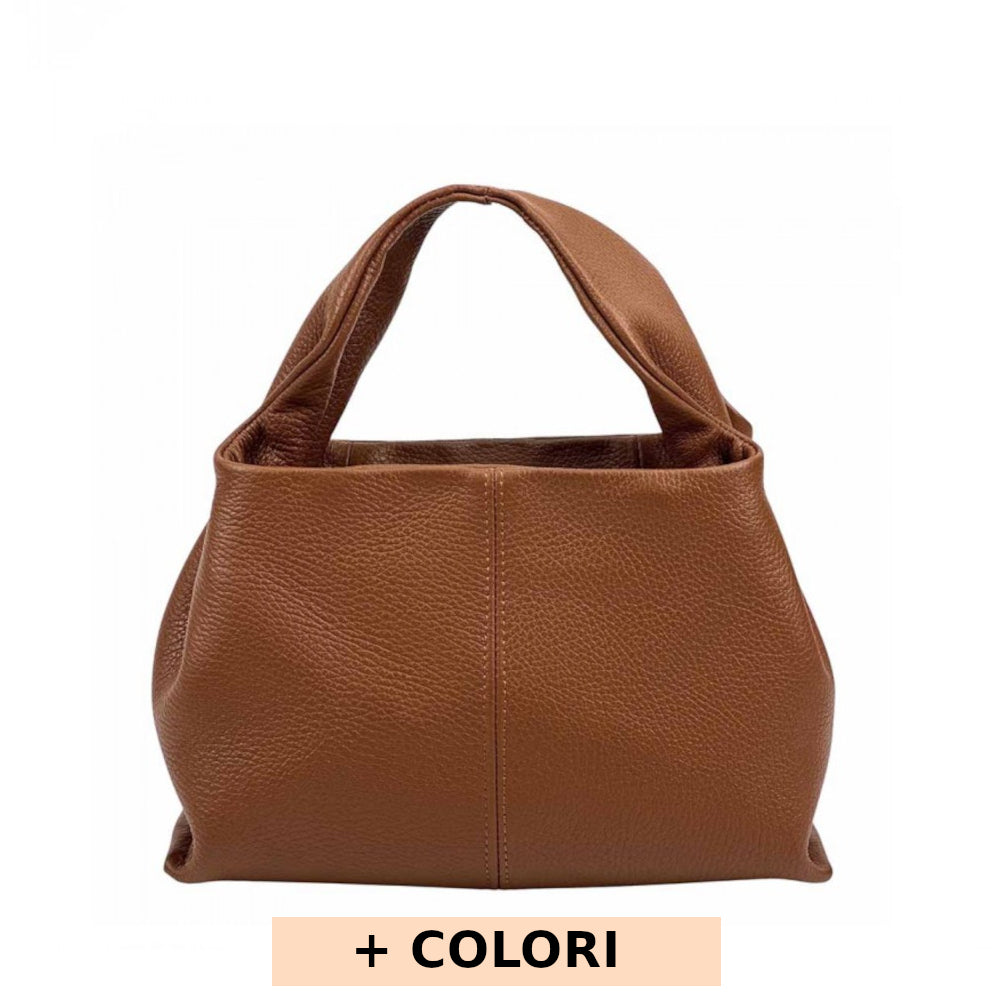 Borsa da donna Cuoio Scuro a mano in pelle 27x10x18 cm Lucea