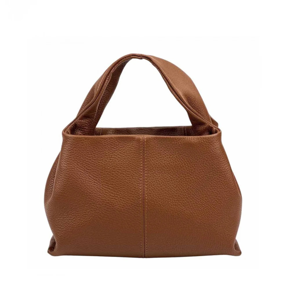 Borsa da donna Cuoio Scuro a mano in vera pelle 27x10x18 cm - Lucea