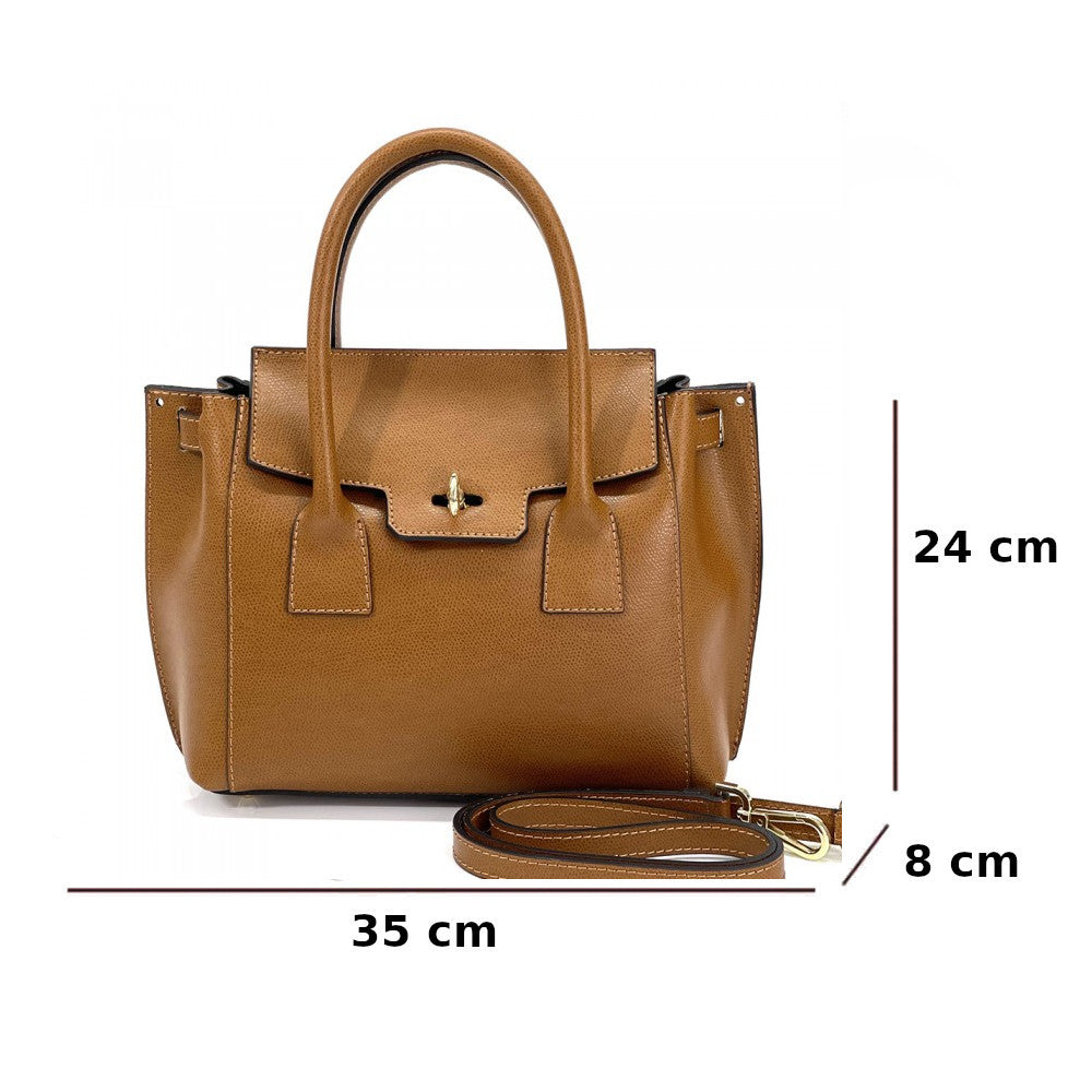 Borsa da donna Cuoio a mano in vera pelle 35x8x24 cm - Noelia