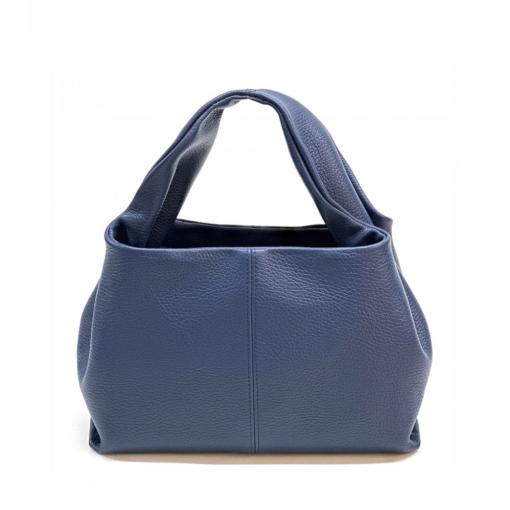 Borsa da donna blue jeans a mano in pelle 27x10x18 cm Lucea