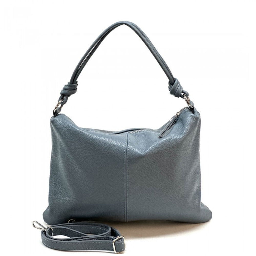 Borsa da donna carta da zucchero a spalla in vera pelle 37x27 cm - Lunaria