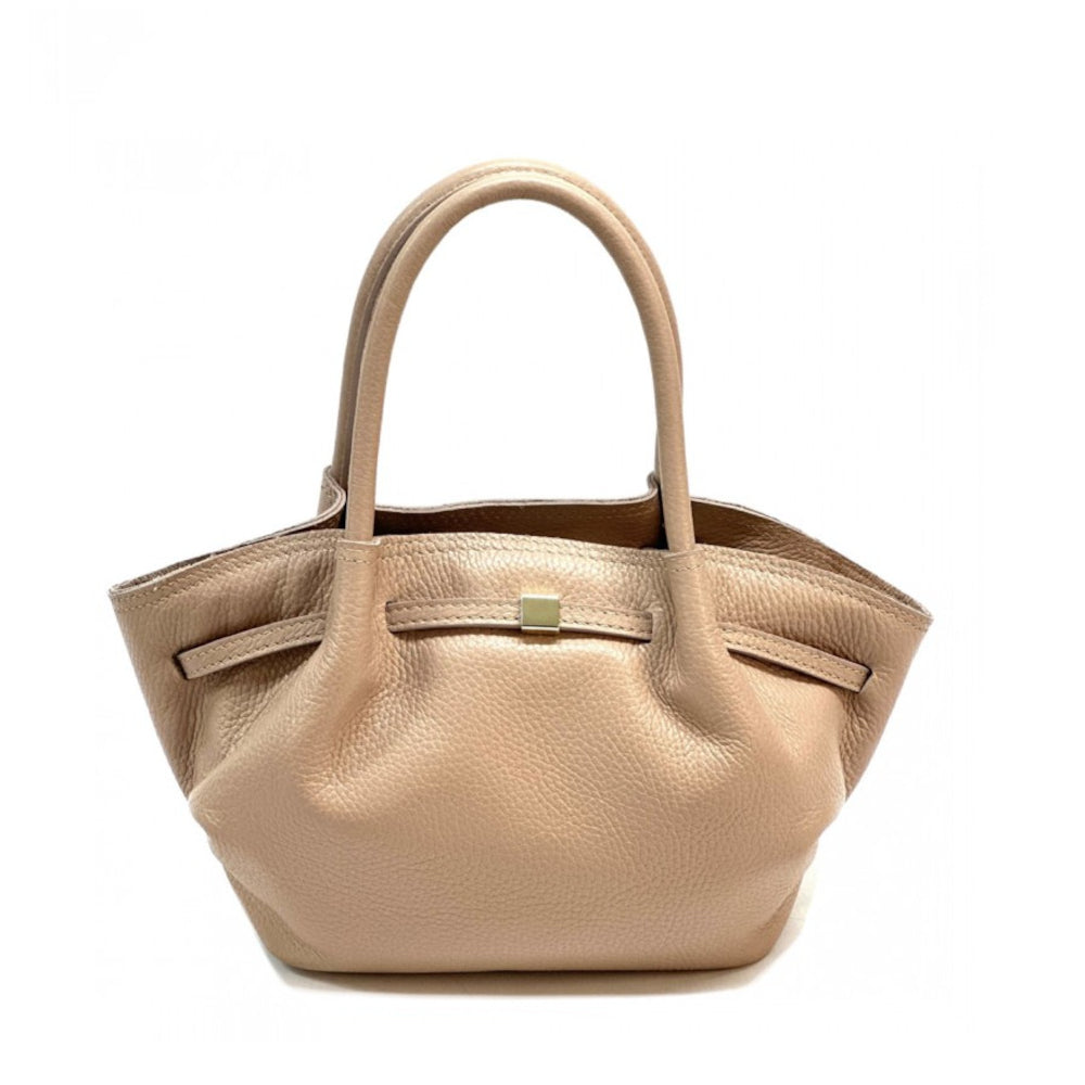 Borsa da donna rosa a mano in pelle 33x10x20 cm Terra