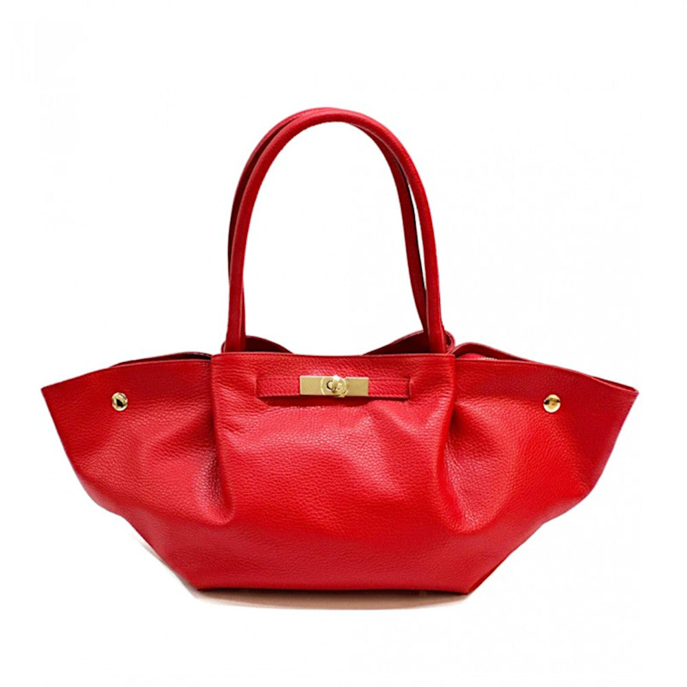 Borsa da donna rossa a mano in pelle 53x15x22 cm - Vivara