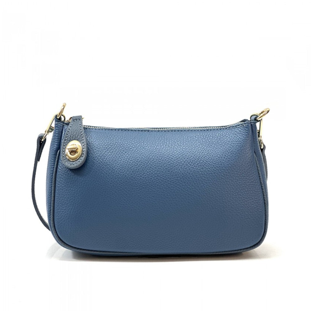 Borsa donna Blue Jeans a spalla in pelle 27x7x15 cm Sophia