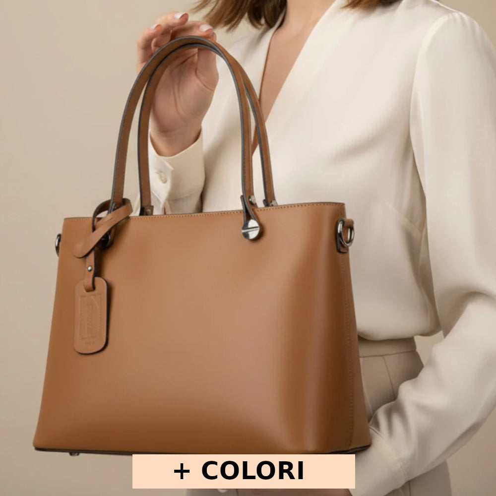 Borsa donna Cuoio a spalla in pelle 37x16x28 cm - Margherita