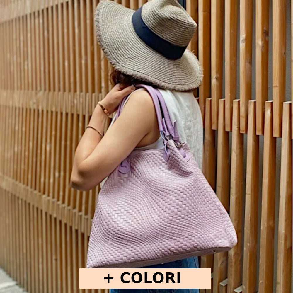 Borsa donna Lilla a spalla in pelle 46x18x29 cm - Debora S