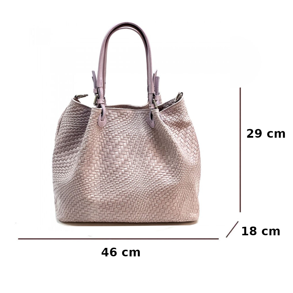 Borsa donna Lilla a spalla in pelle 46x18x29 cm Debora S