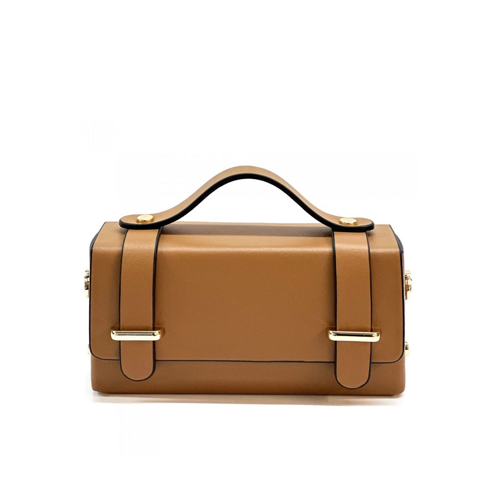 Borsa donna cuoio a mano in pelle 19x5x10 cm Bruna