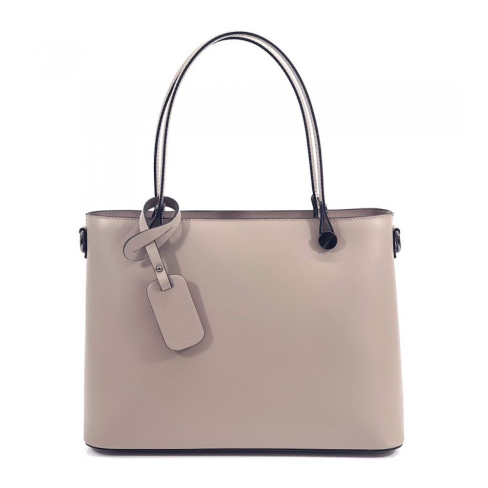 Borsa donna rosa a spalla in pelle 37x16x28 cm Margherita