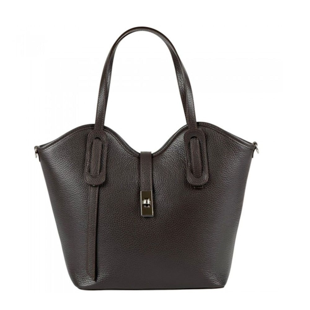 Borsa donna testa di moro a spalla in pelle 37x12x30 cm Bianca