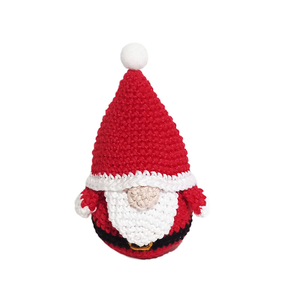 Portachiavi amigurumi Babbo di Natale ad uncinetto 9 cm