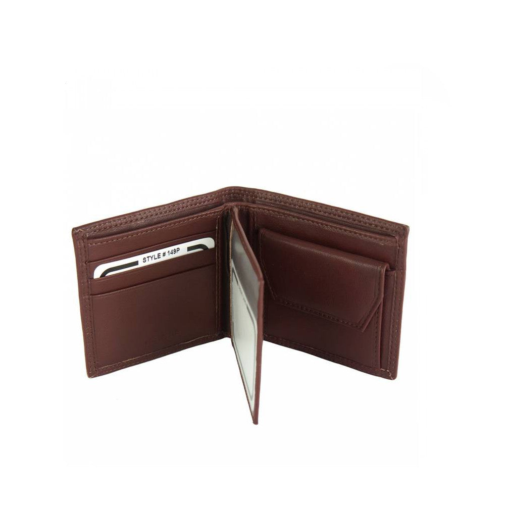 Portafoglio da uomo Marrone in pelle 21.5x8.5 cm Primo