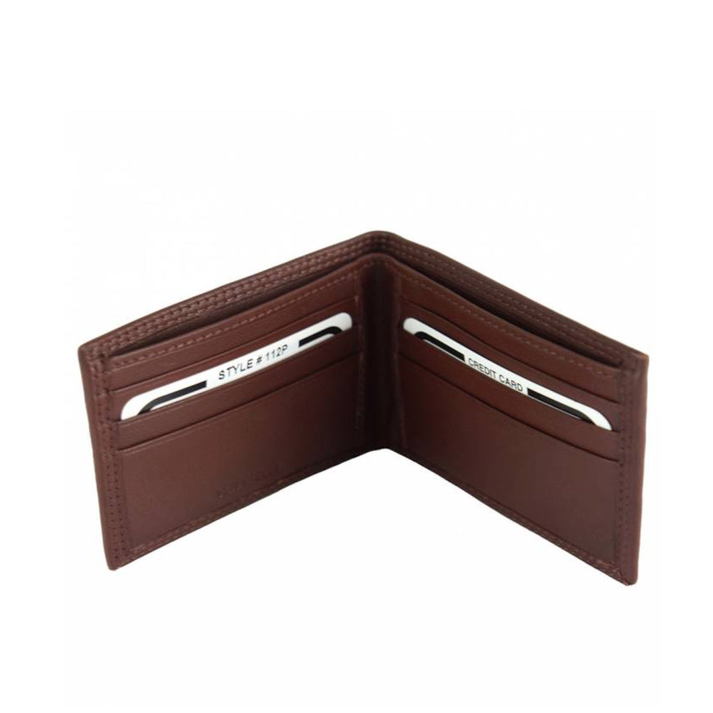 Portafoglio da uomo marrone in pelle 22x9 cm Ernesto