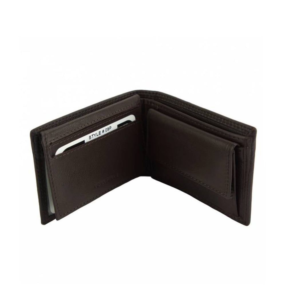 Portafoglio da uomo testa di moro in pelle 22x8 cm Saffiro Mini