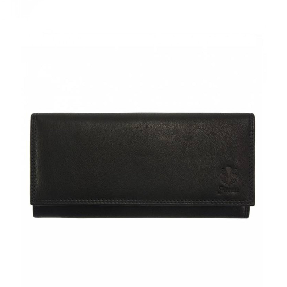 Portafoglio donna Nero in pelle 19x11 cm Aurora