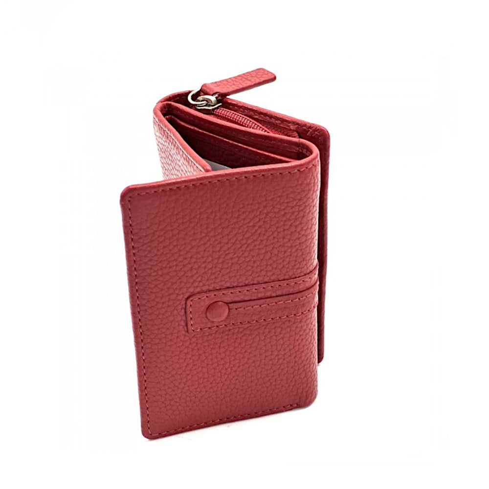 Portafoglio donna Rosso Chiaro in pelle 12.2x9 cm Jessa