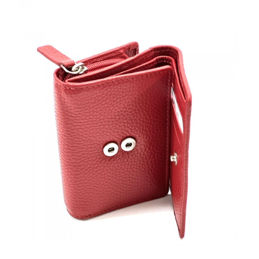 Portafoglio donna Rosso Chiaro in pelle 12.2x9 cm Jessa