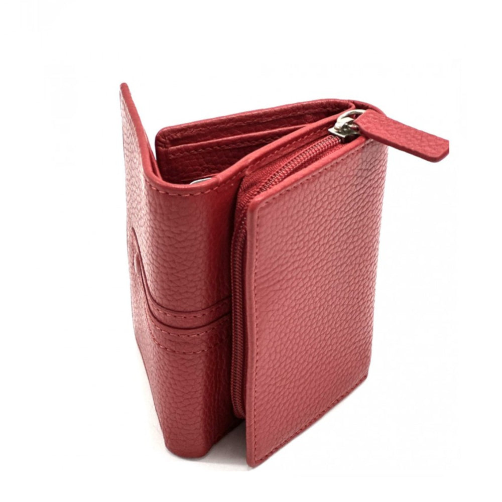 Portafoglio donna Rosso Chiaro in pelle 12.2x9 cm Jessa
