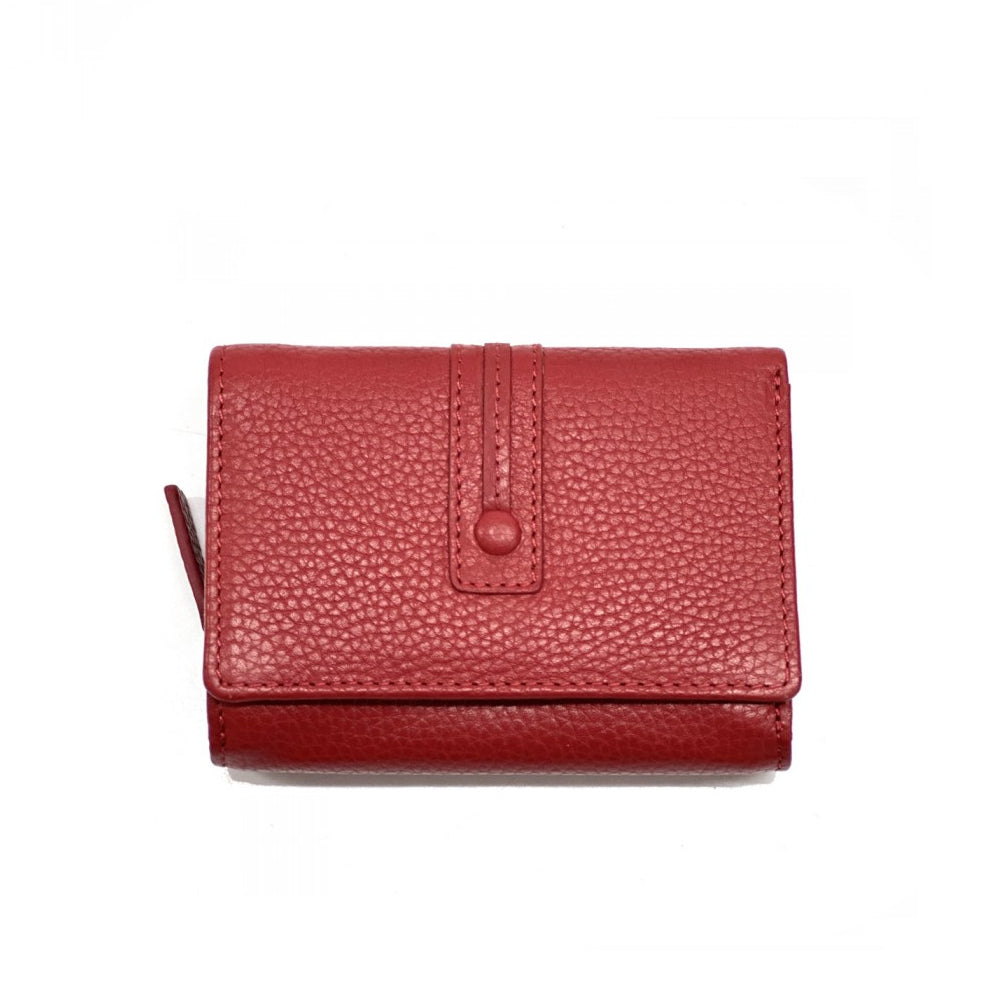 Portafoglio donna Rosso Chiaro in pelle 12.2x9 cm Jessa