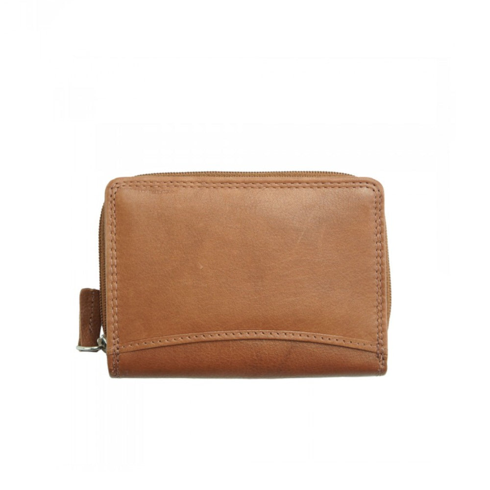 Portafoglio donna marrone in pelle 15x10 cm - Diamante