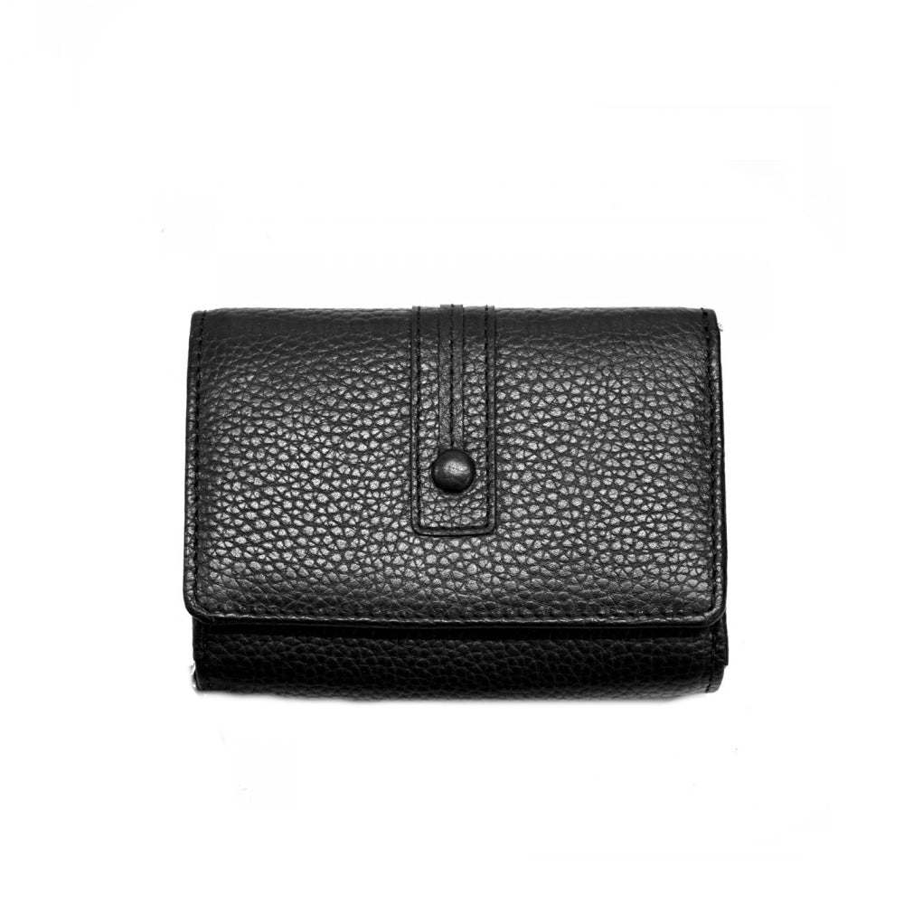 Portafoglio donna nero in pelle 12.2x9 cm Jessa