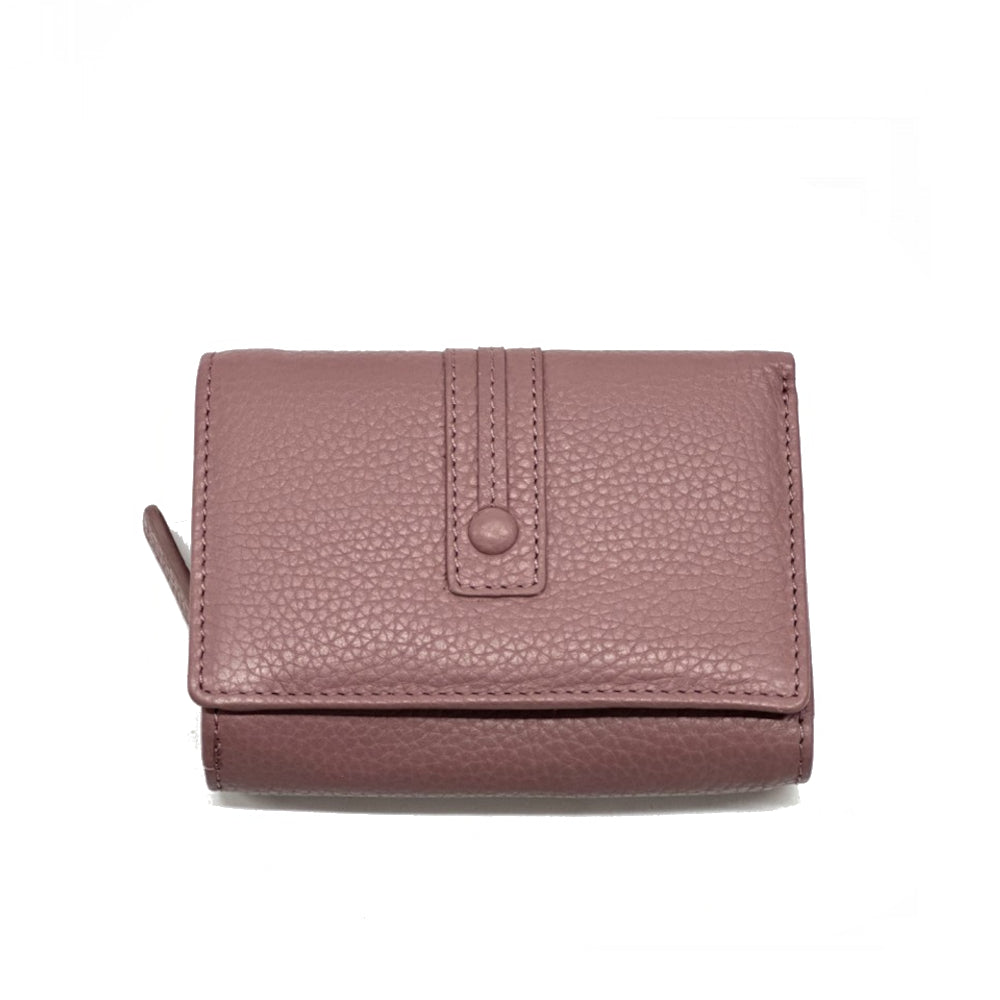 Portafoglio donna rosa antico in pelle 12.2x9 cm Jessa