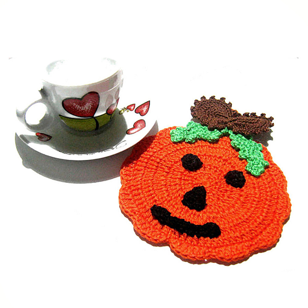 Presina di Halloween zucca arancione ad uncinetto 11.5x14 cm