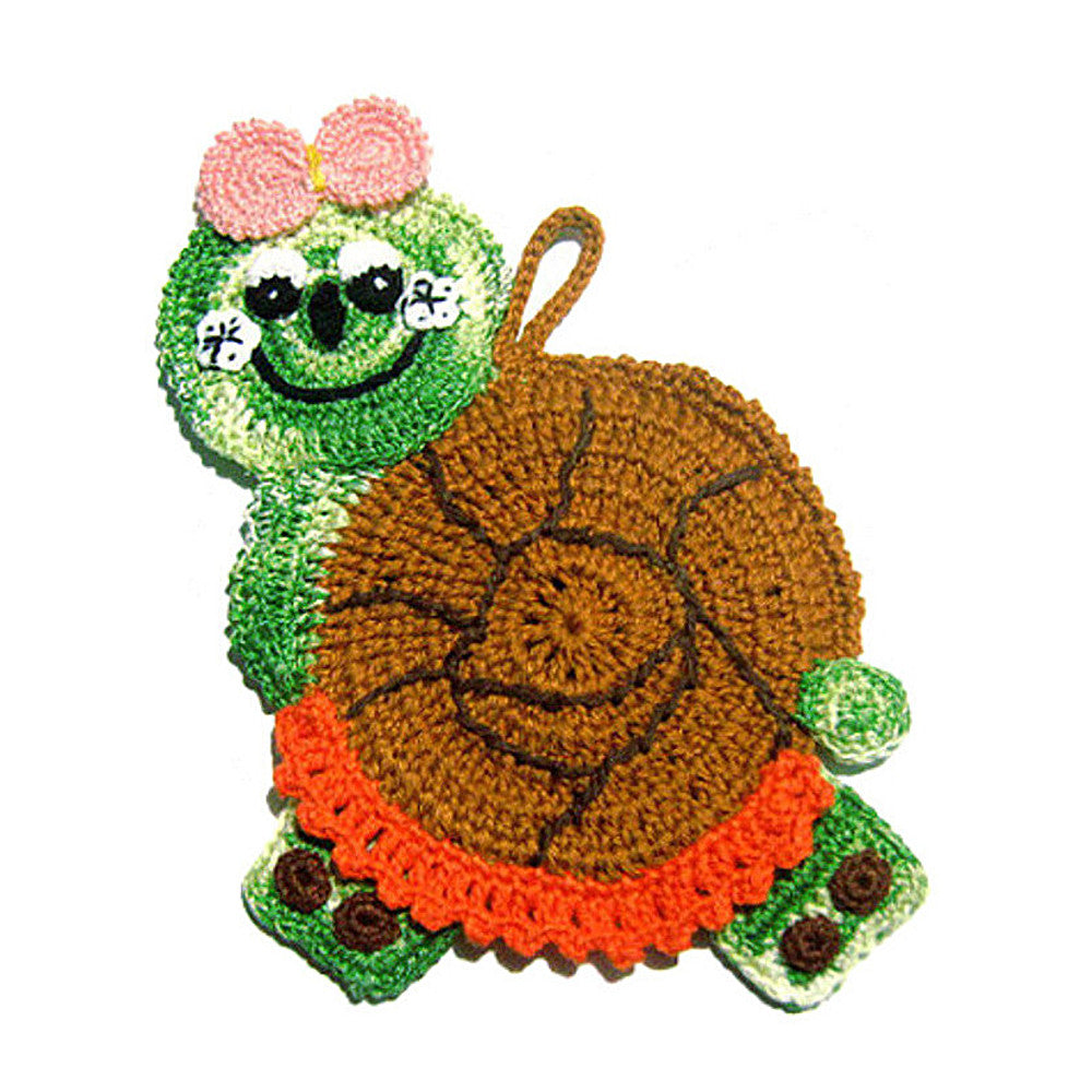 Presina lumaca colorata ad uncinetto 12x20.5 cm