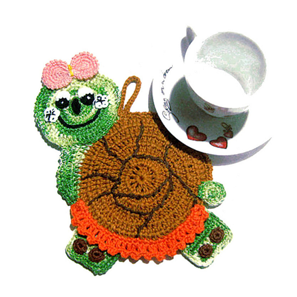 Presina lumaca colorata ad uncinetto 12x20.5 cm