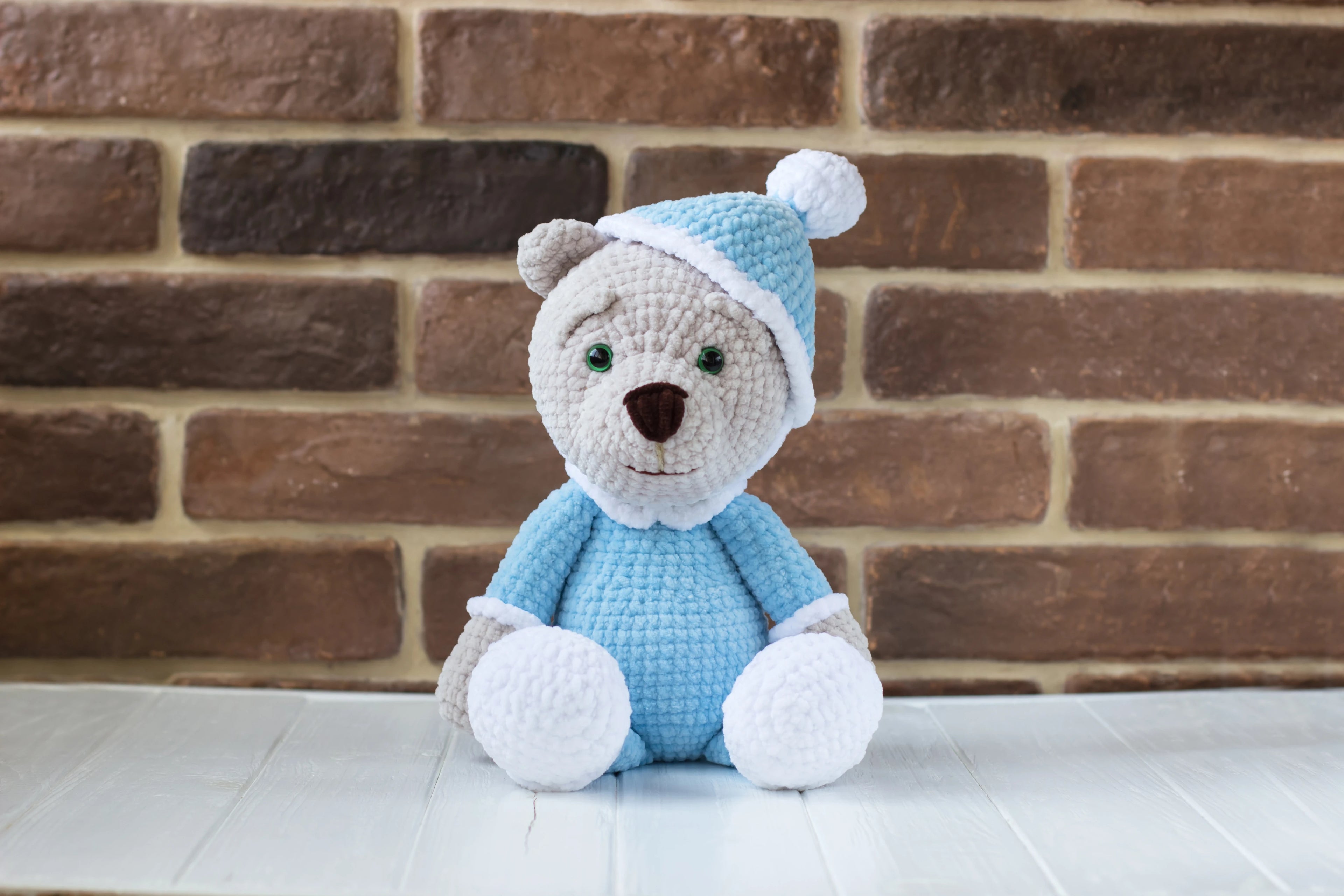 orsetto celeste amigurumi ad uncinetto